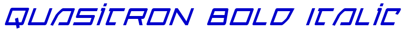 Quasitron Bold Italic шрифт
